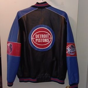 Detroit pistons leather jacket XXL